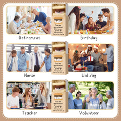 Wettarn printed message on the raffia box highlights appreciation.