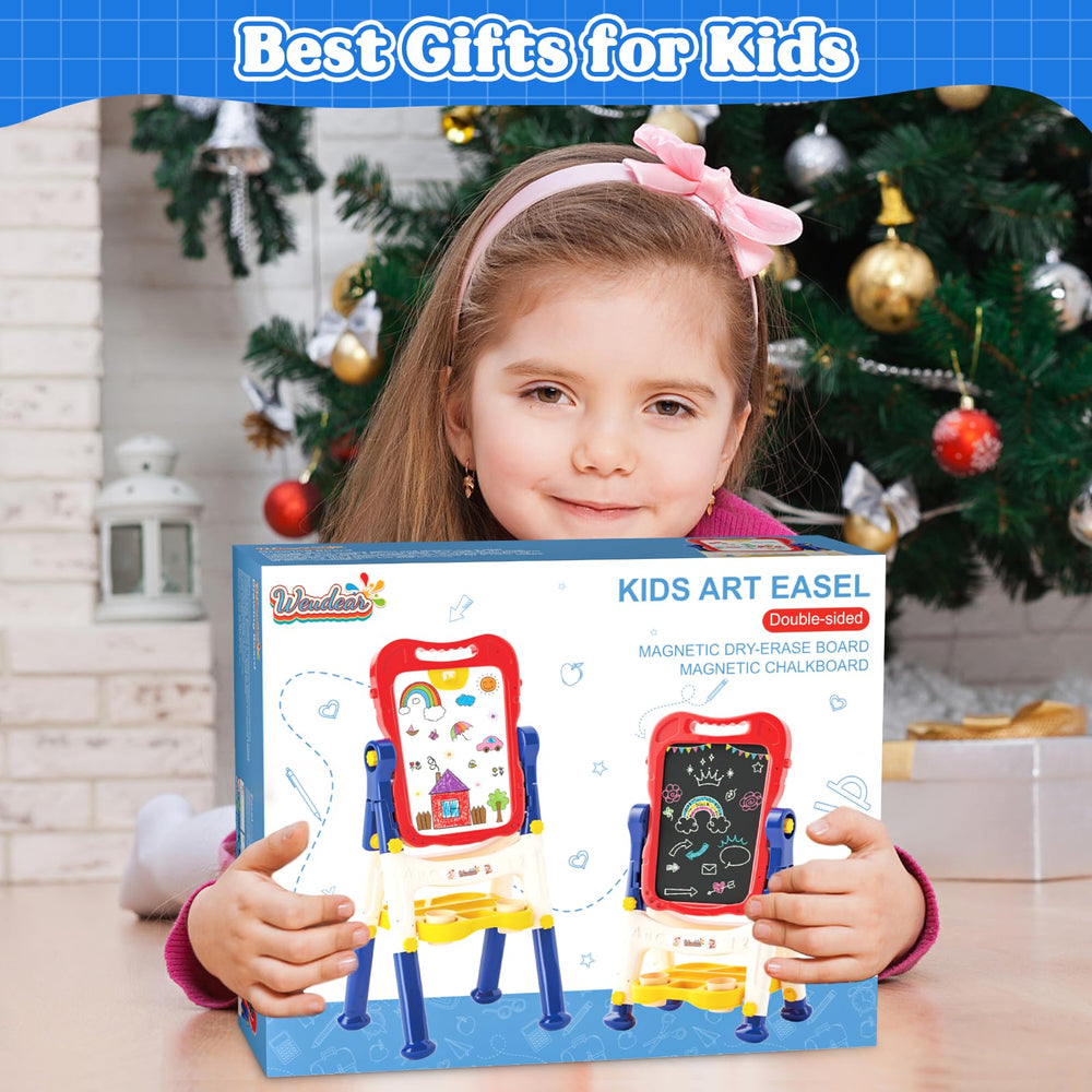 Weudear durable PP material easel supports active, lasting play.