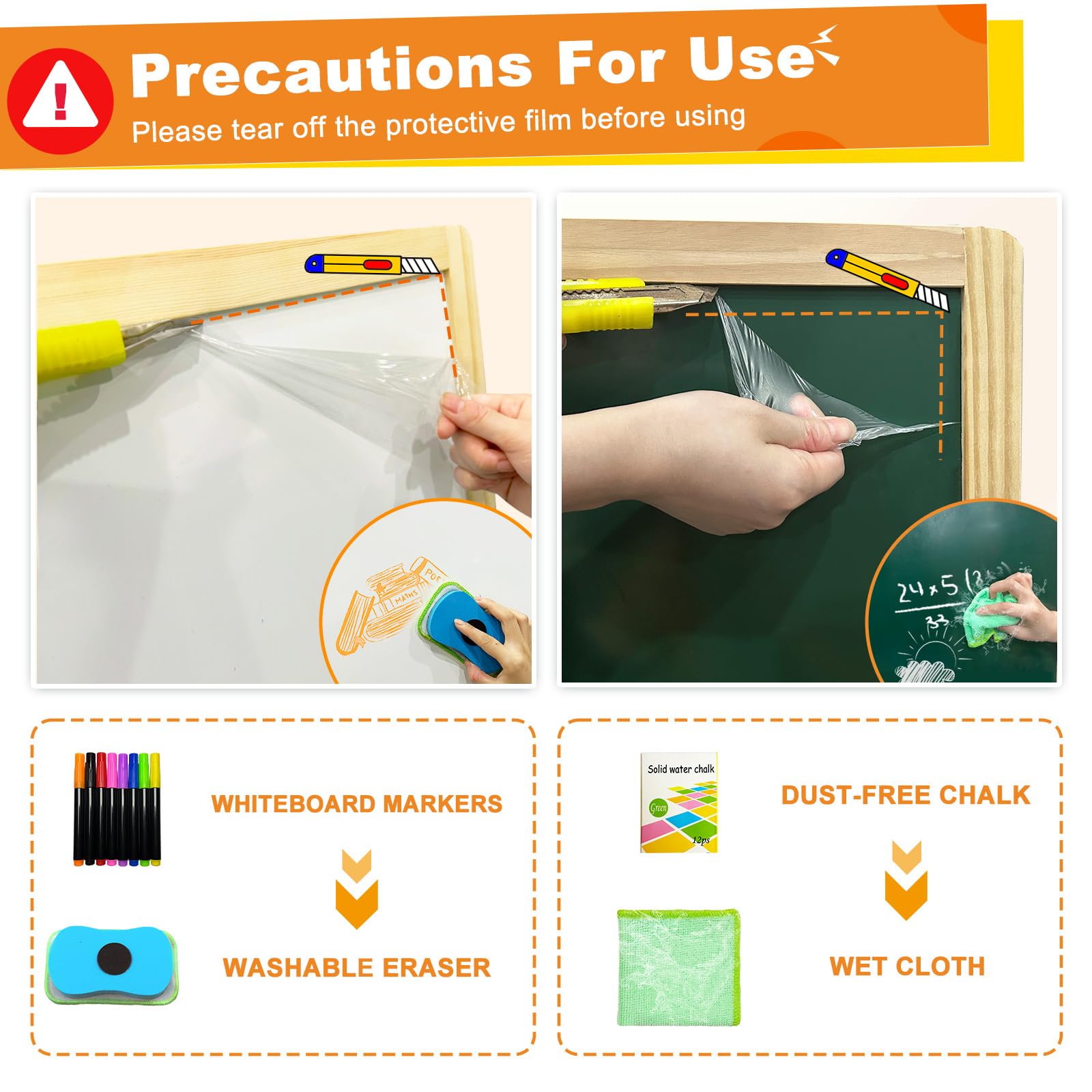 Weudear easel with marker set for colorful, mess-ready art sessions.