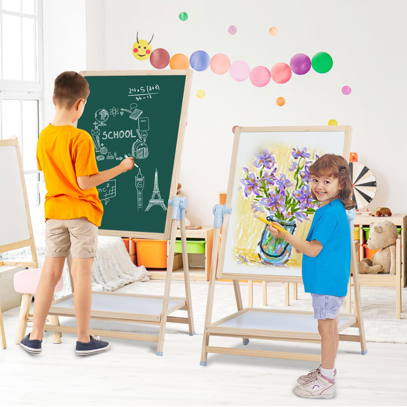 Weudear easel portable and durable for indoor and outdoor art activities.