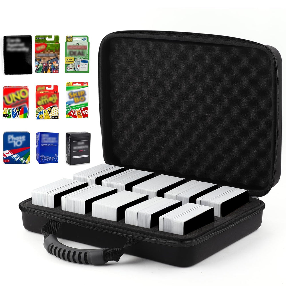 Wevbsiy 10-grid deck box layout fits multiple sets.