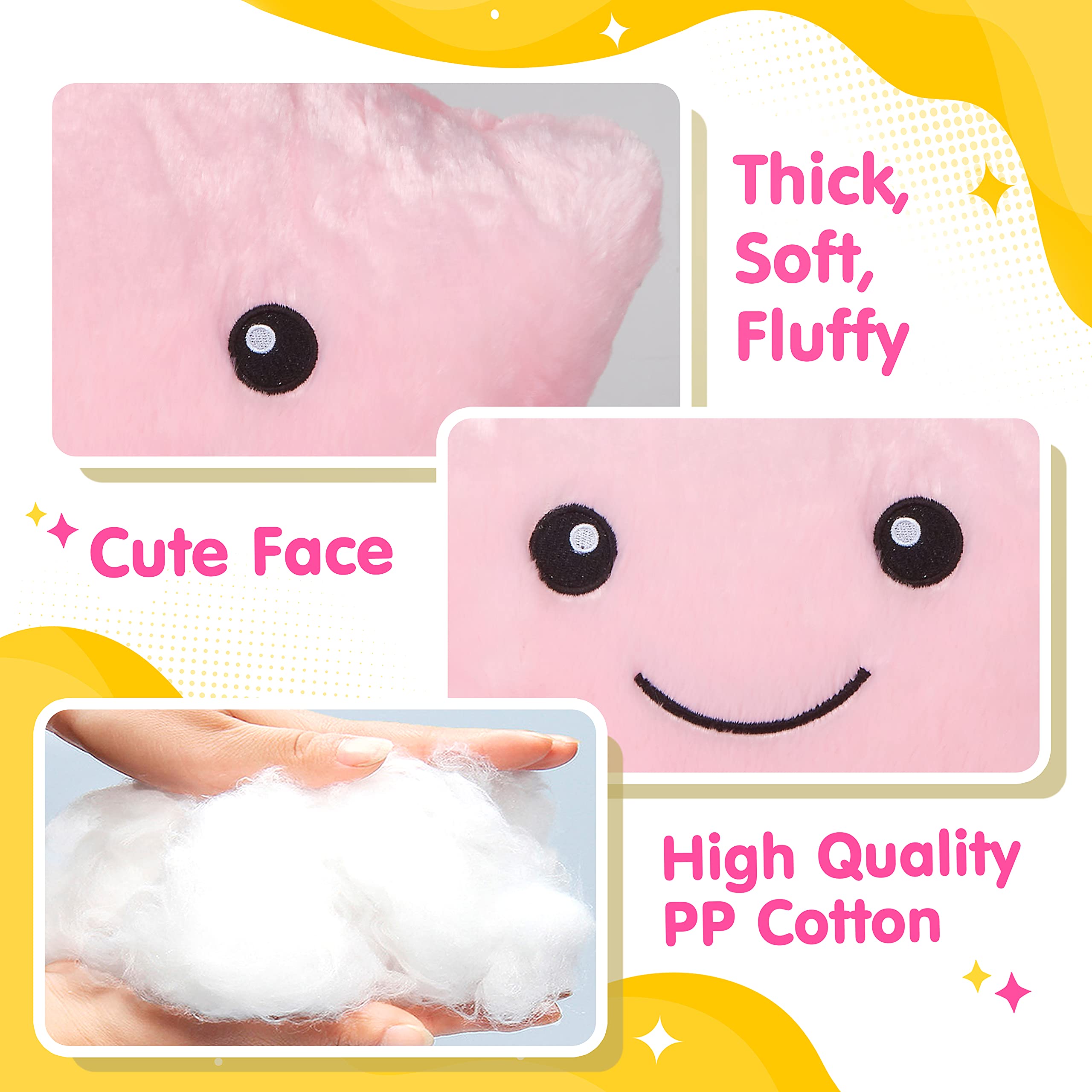 WEWILL Soft plush star toy doubles as a cozy decorative piece.