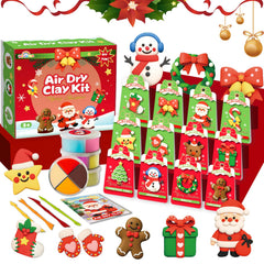 Wewwewa Air Dry Clay Kit: Christmas ornaments set, colorful and kid-friendly