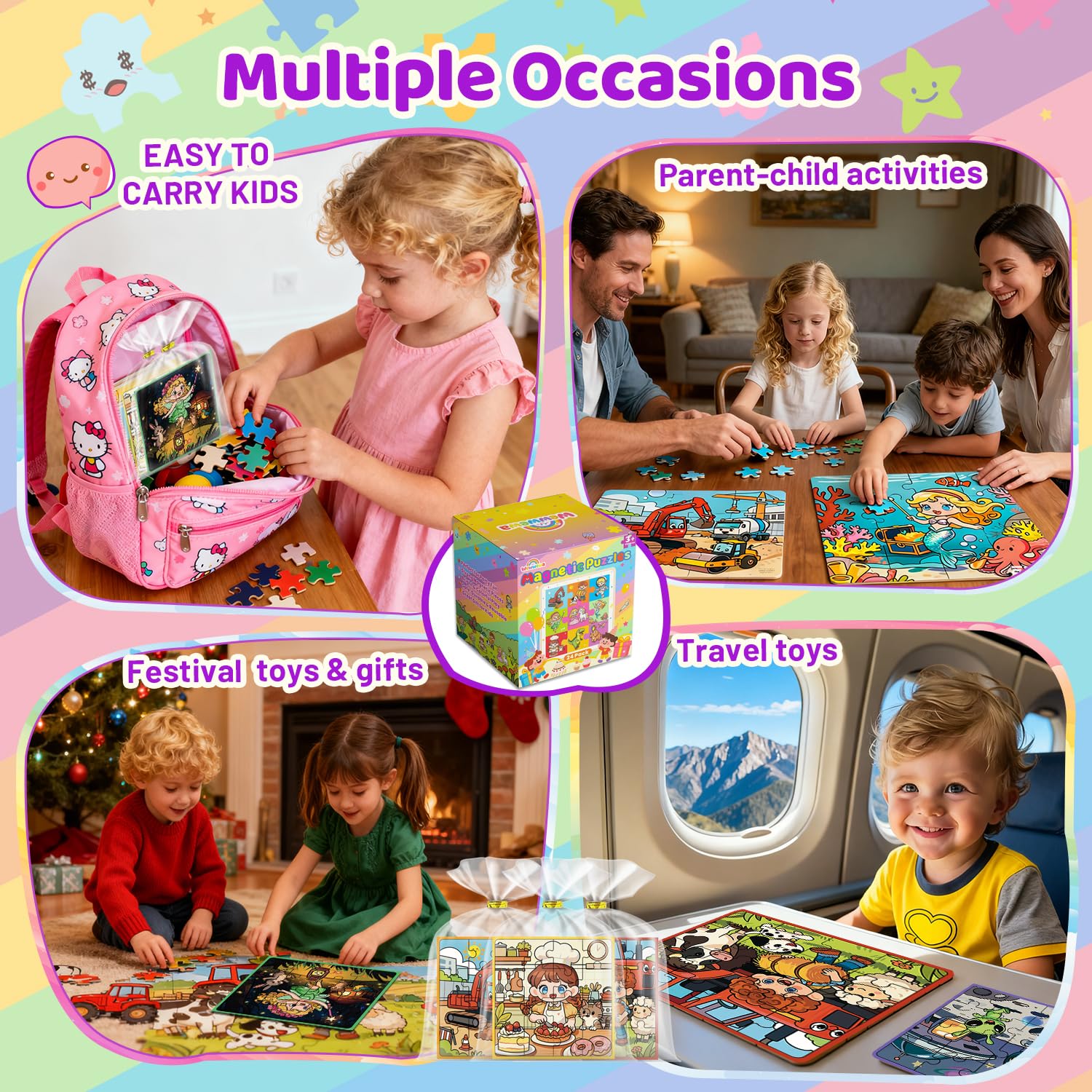 Wewwewa Valentine Farm theme puzzle book for bright classroom activities