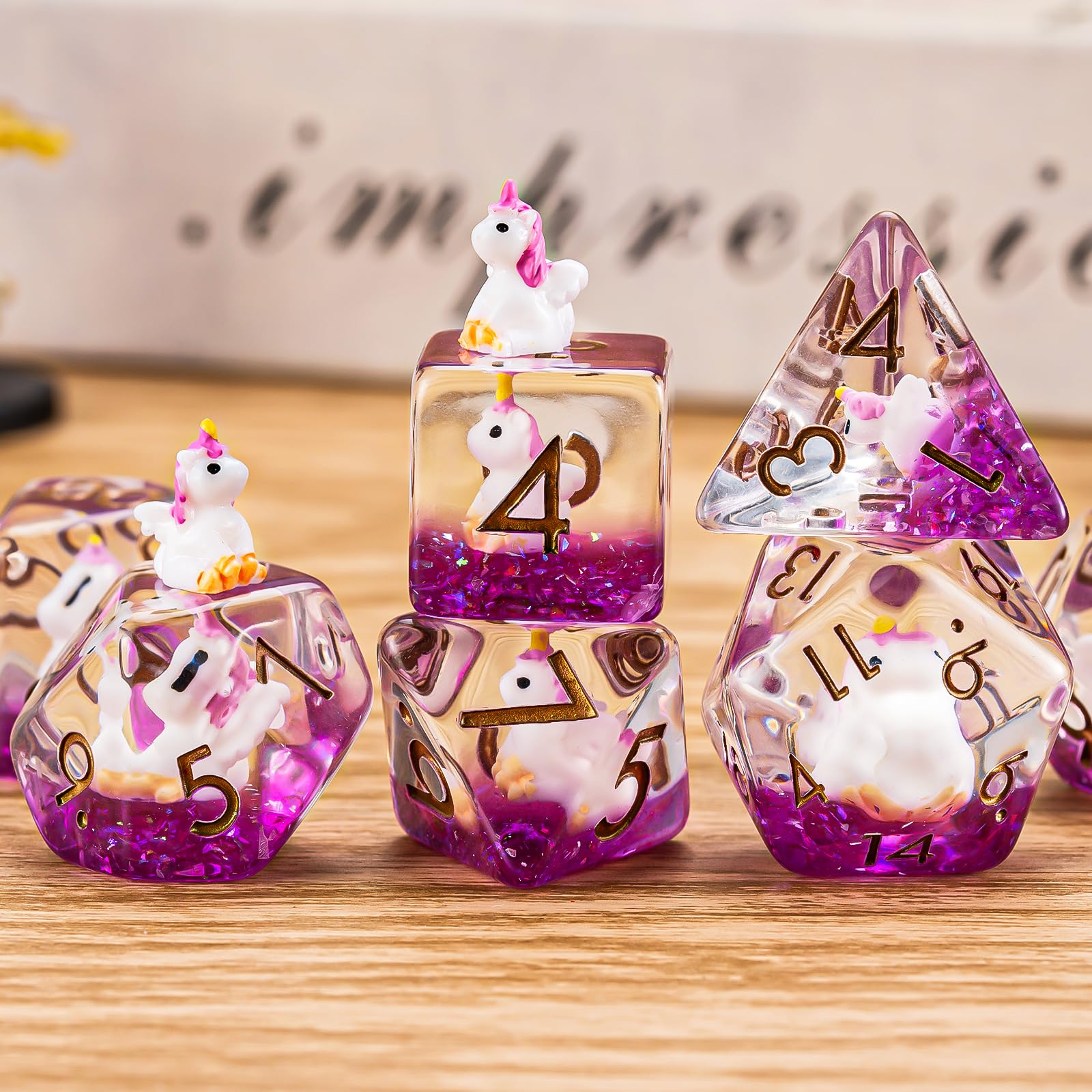 Weyano polyhedral dice set, gift-ready and perfect for RPG fans