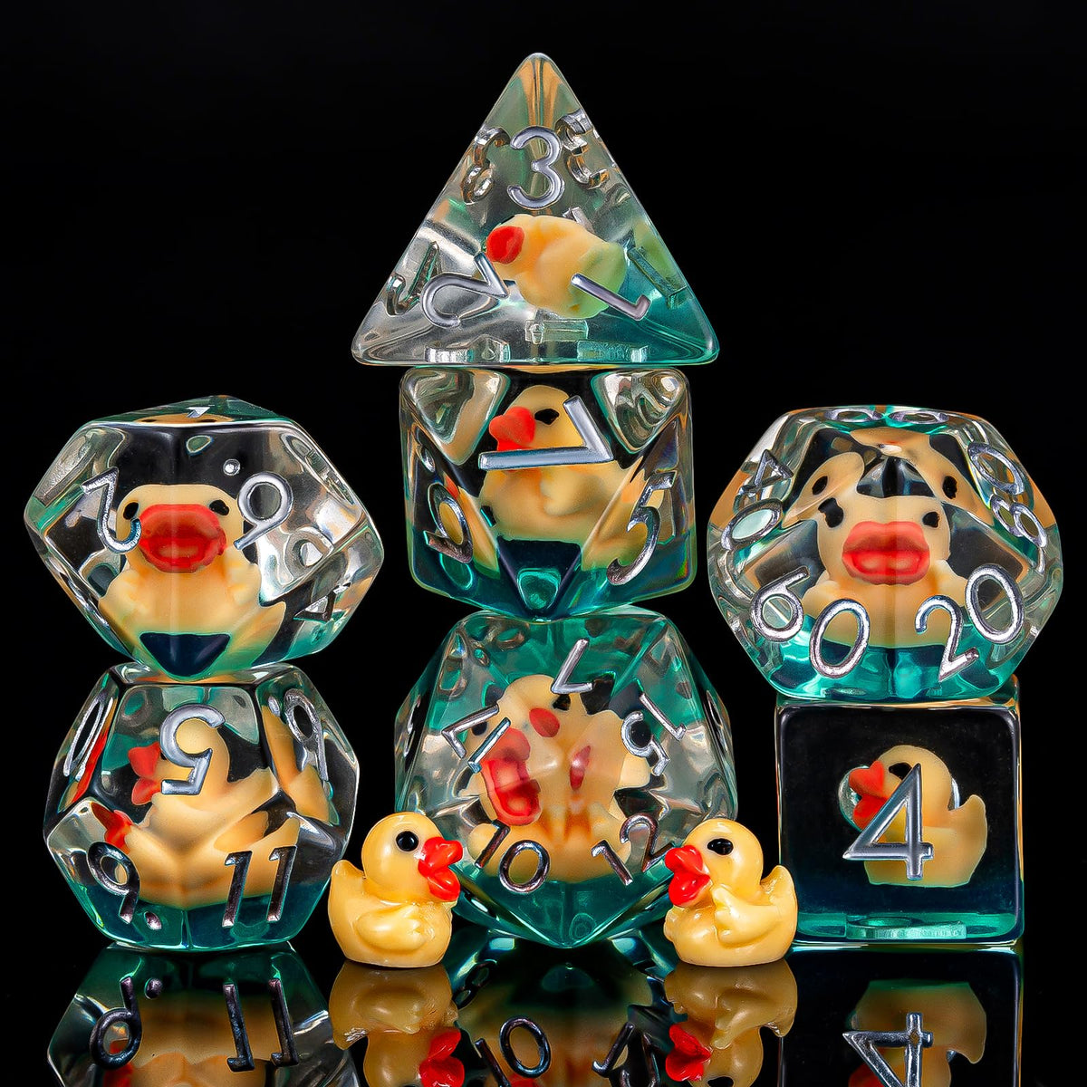 Weyano Resin D&D D4 dice with mushroom embed for immersive gameplay.