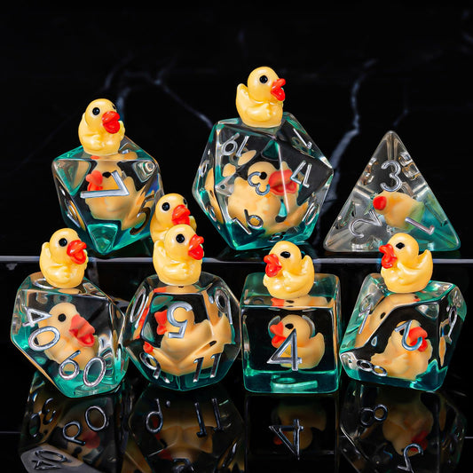 Weyano Resin D&D D6 dice with animal embed adds playful flair.