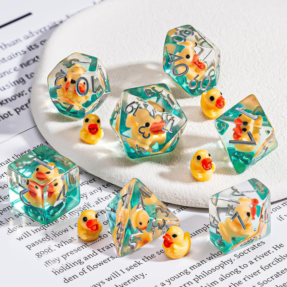 Weyano Resin D&D D8 dice with mushroom embed for quick readability.