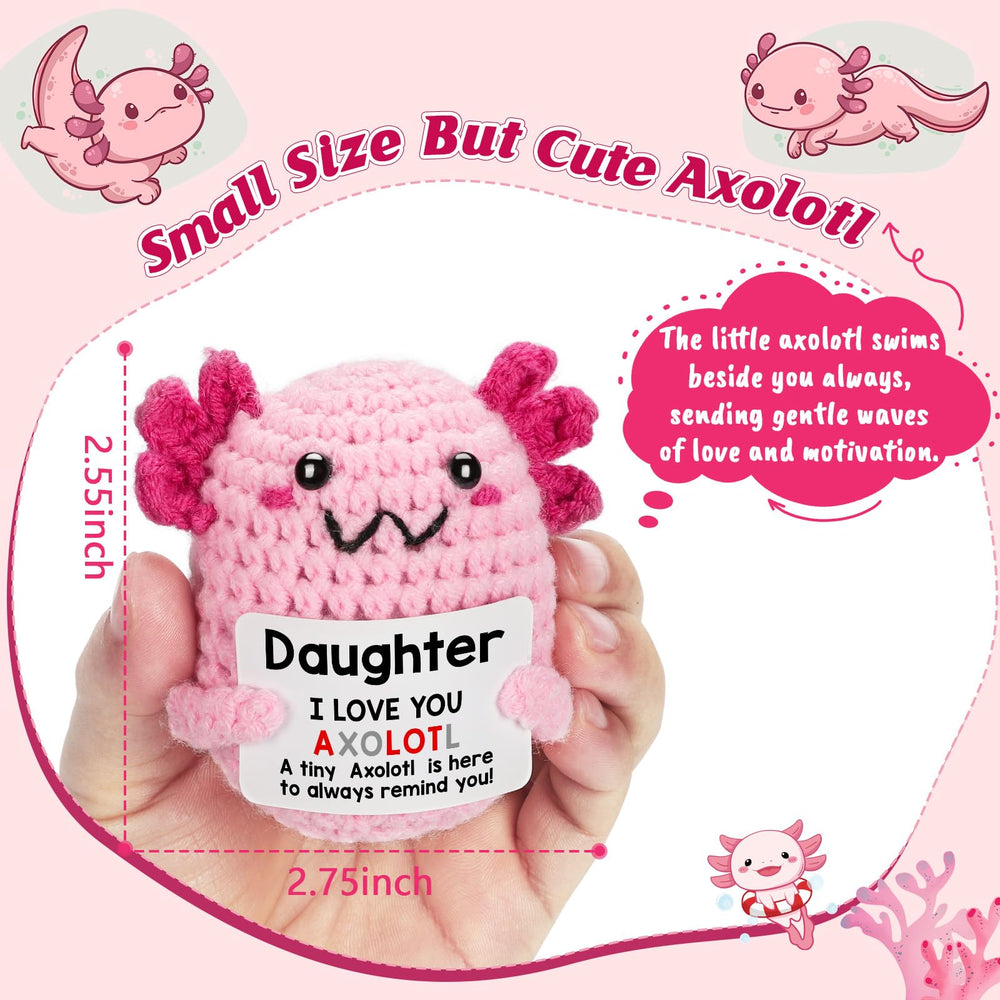 WEYON axolotl plush compact size ideal for travel and school bags.