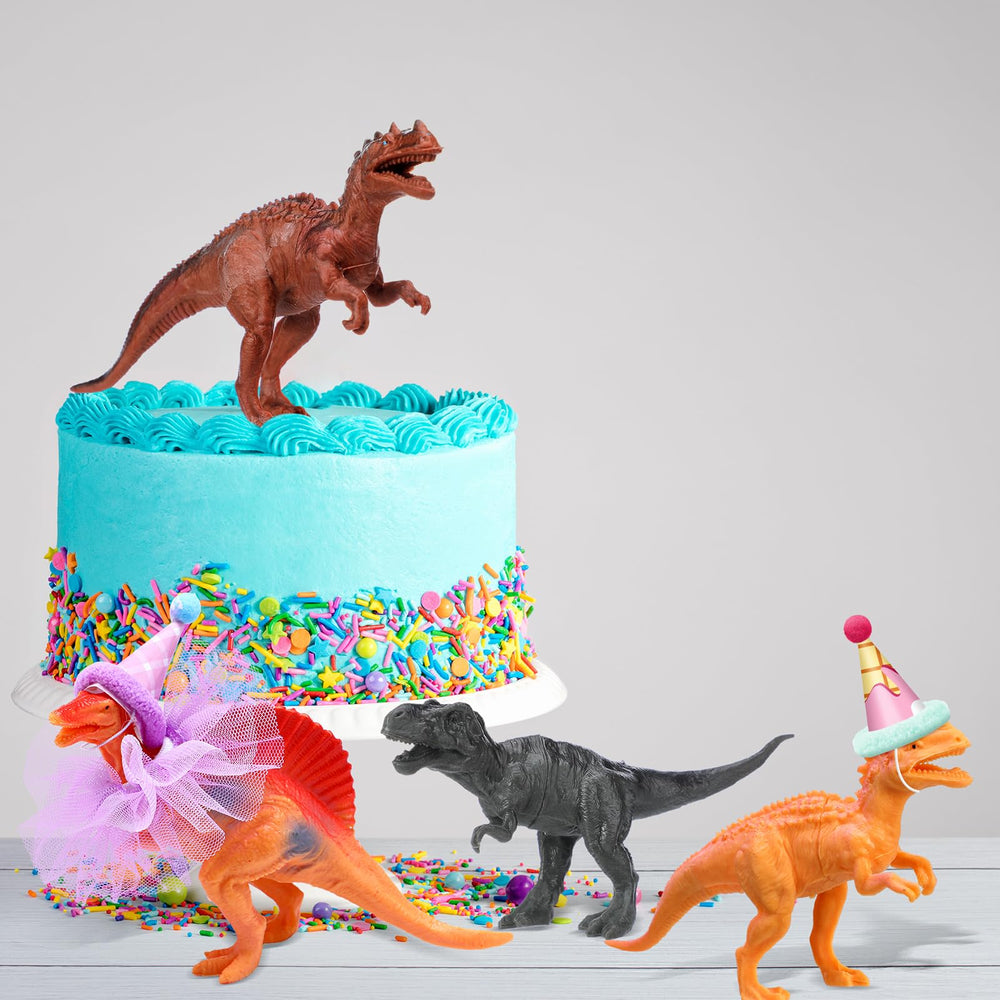 Weysat colorful dinosaur decor set enhances party tables with color.