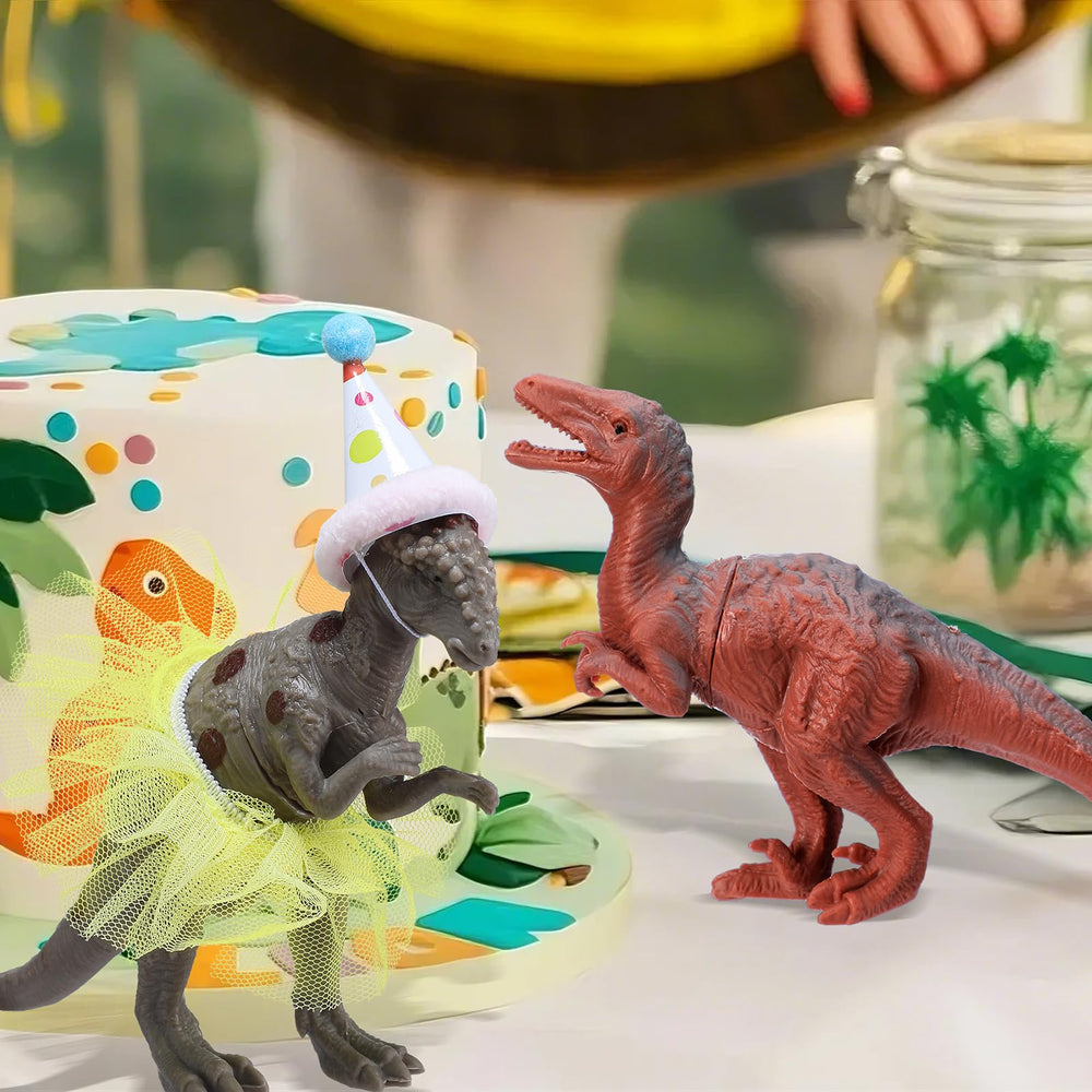 Weysat safe, kid-friendly dinosaur figures suitable for reuse and play.