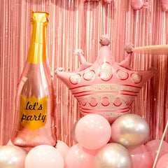 WGFPAIT pink crown balloon adds playful royal touch