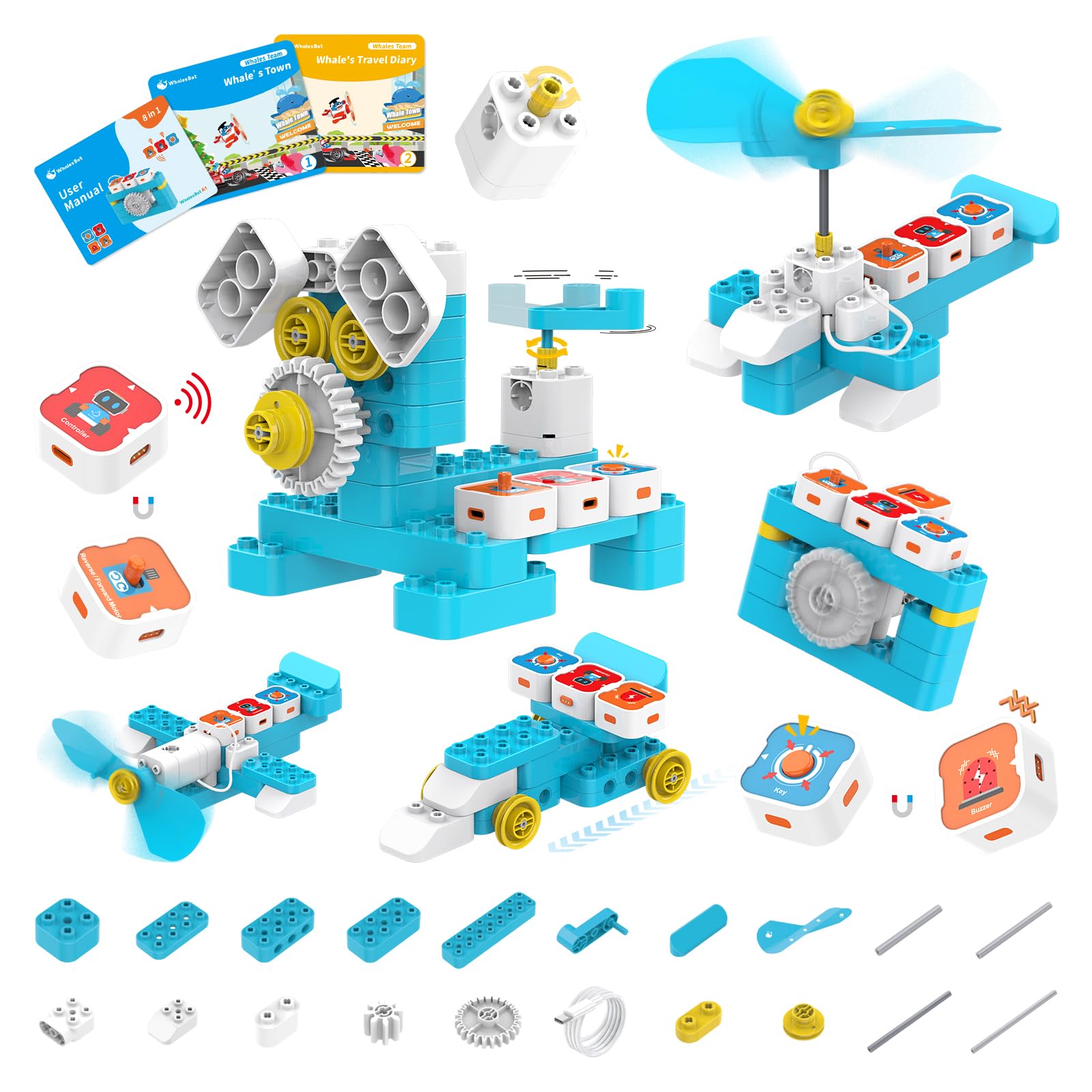 WhalesBot A1 magnetic controller for hands-on coding play