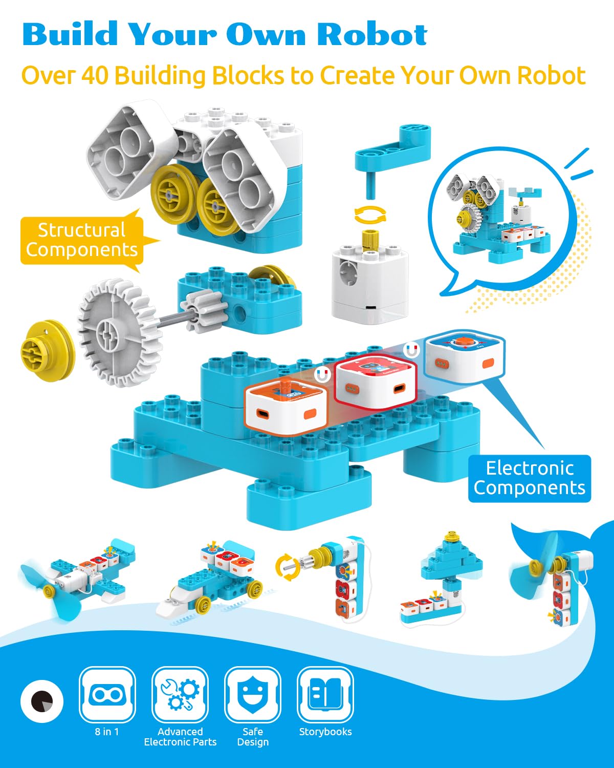 WhalesBot A1 sensor blocks for interactive learning