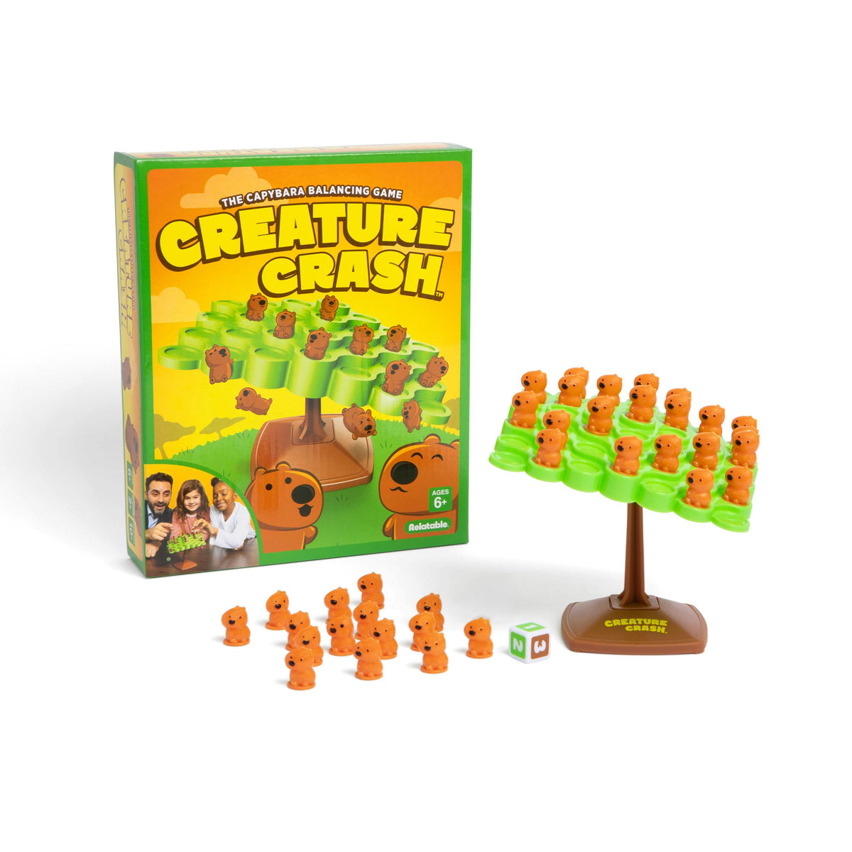 WHAT DO YOU MEME? Creature Crash front box showing game pieces and logo, inviting play