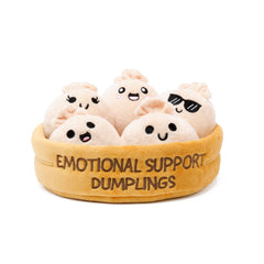 WHAT DO YOU MEME Emotional Support Dumplings in a basket, a cozy gift for loved ones.