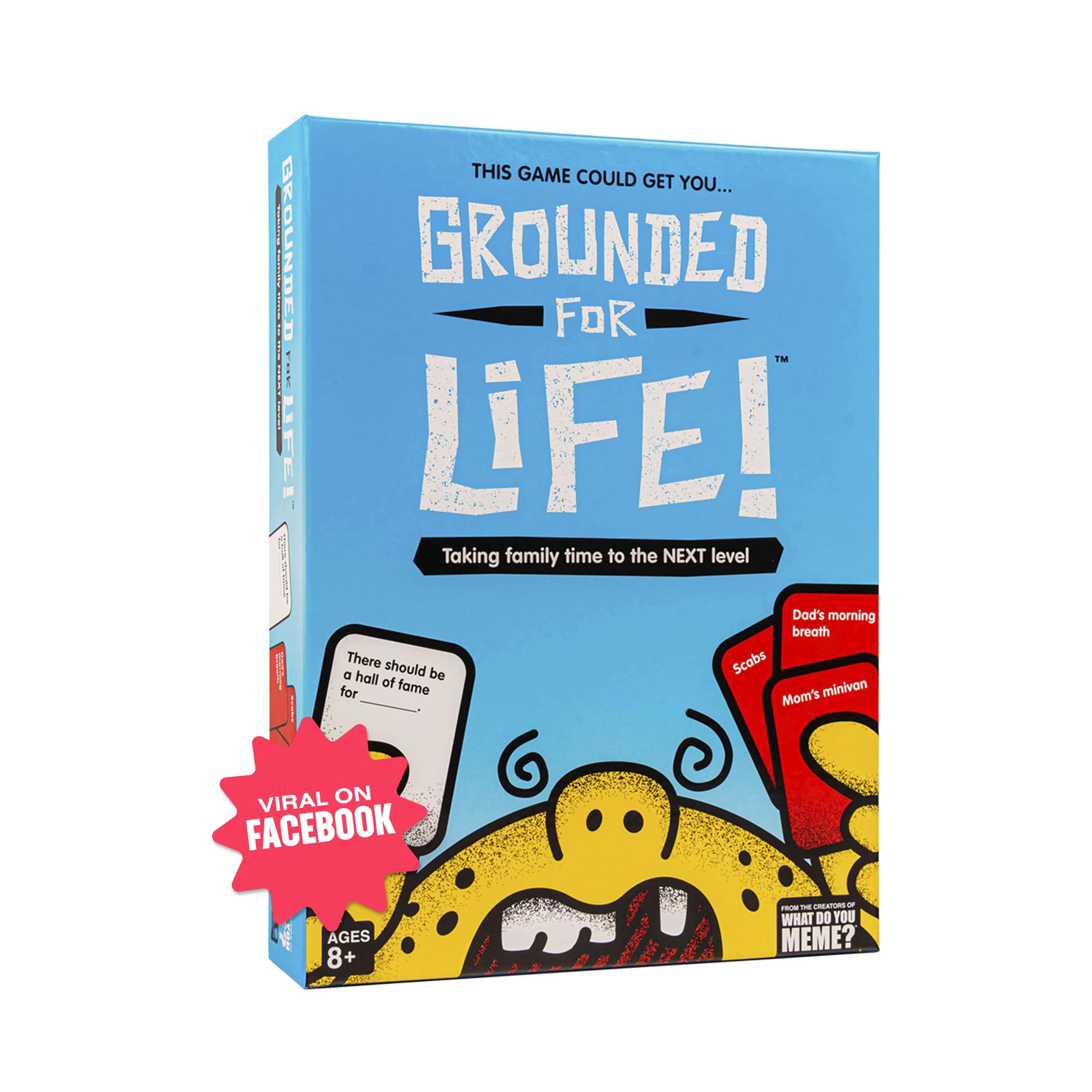 What Do You Meme? Grounded for Life pack shot sparks family laughter.