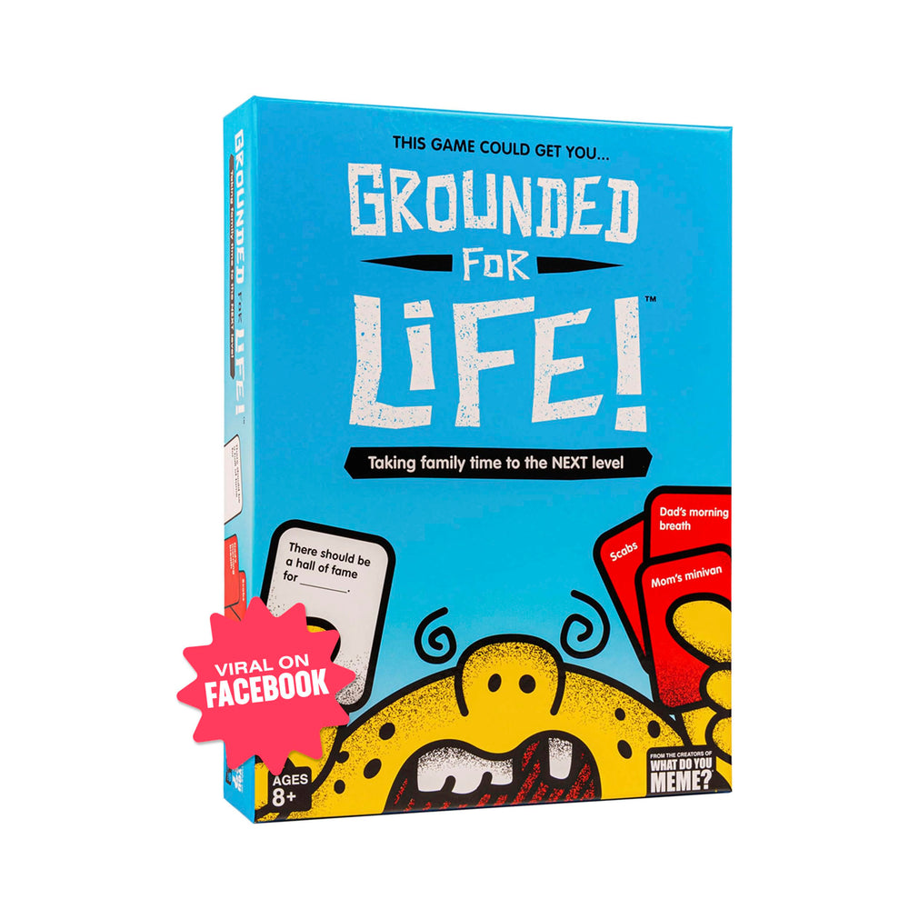 What Do You Meme? Grounded for Life pack shot sparks family laughter.