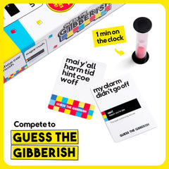 WHAT DO YOU MEME? Guess The Gibberish sand timer guides fast, fun guessing.