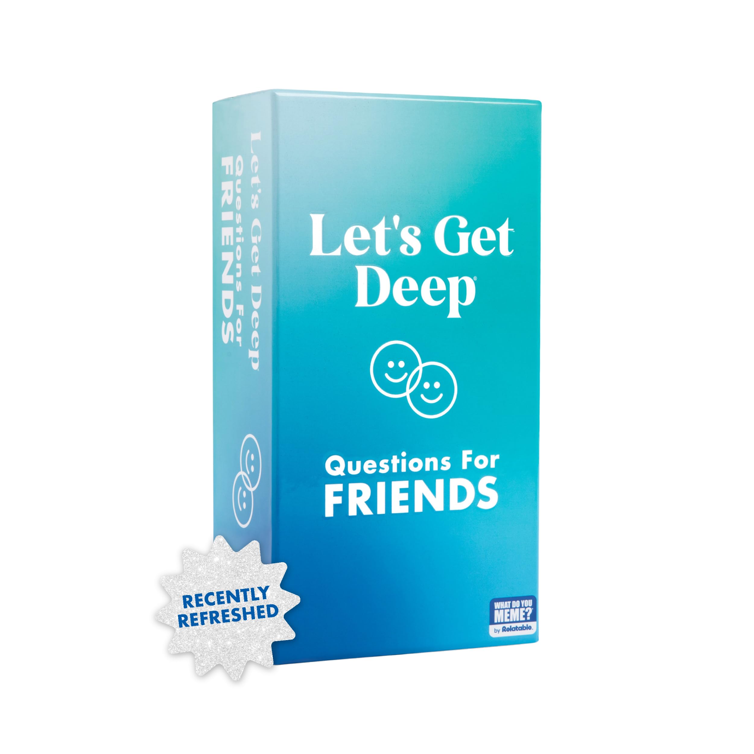 WHAT DO YOU MEME? Let’s Get Deep Friends Edition packshot with 400 cards for epic game nights