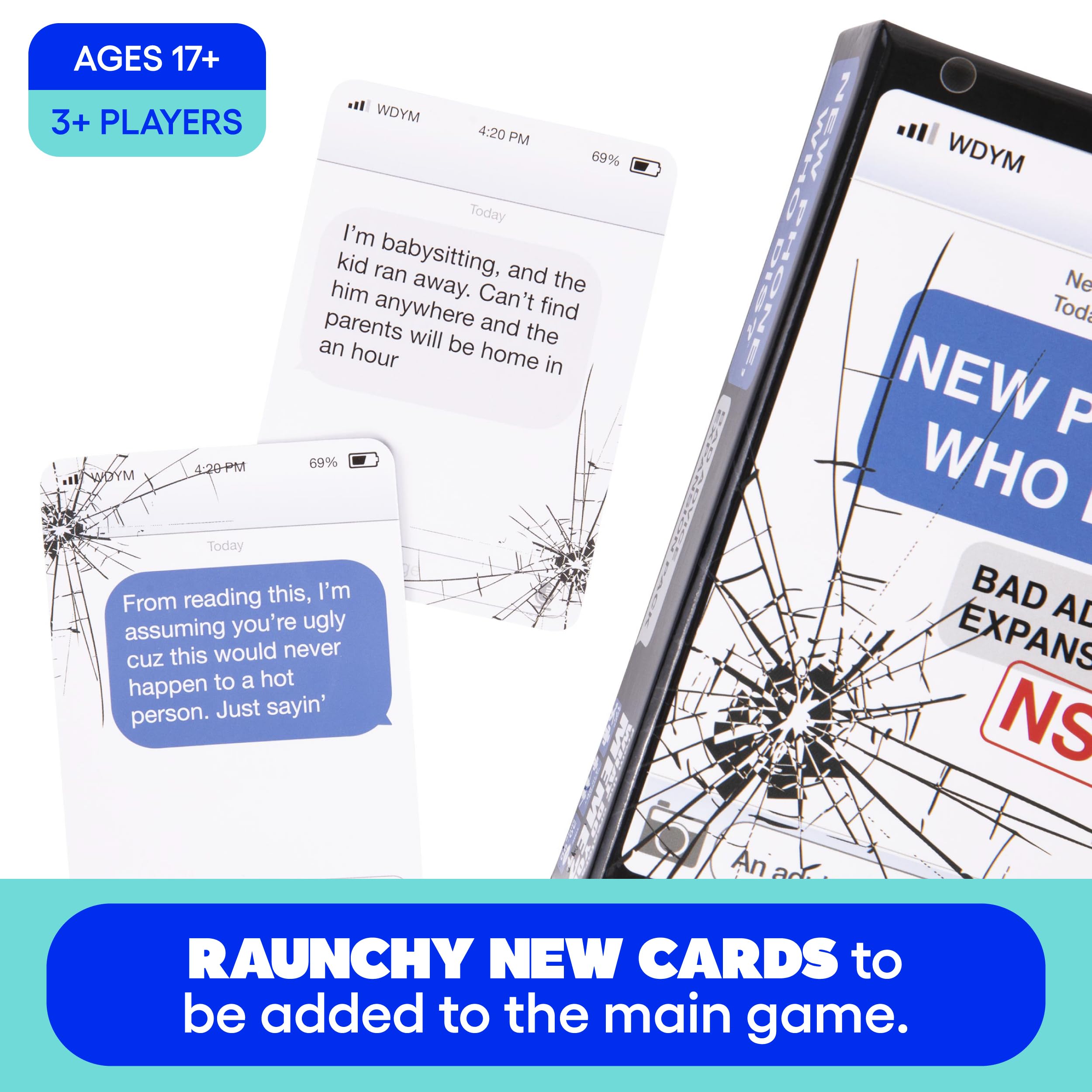 WHAT DO YOU MEME? Bad Advice NSFW game night visuals for unforgettable laughs.