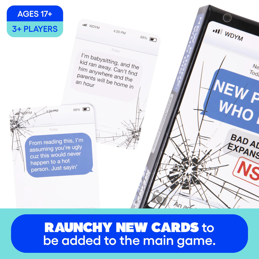 WHAT DO YOU MEME? Bad Advice NSFW game night visuals for unforgettable laughs.