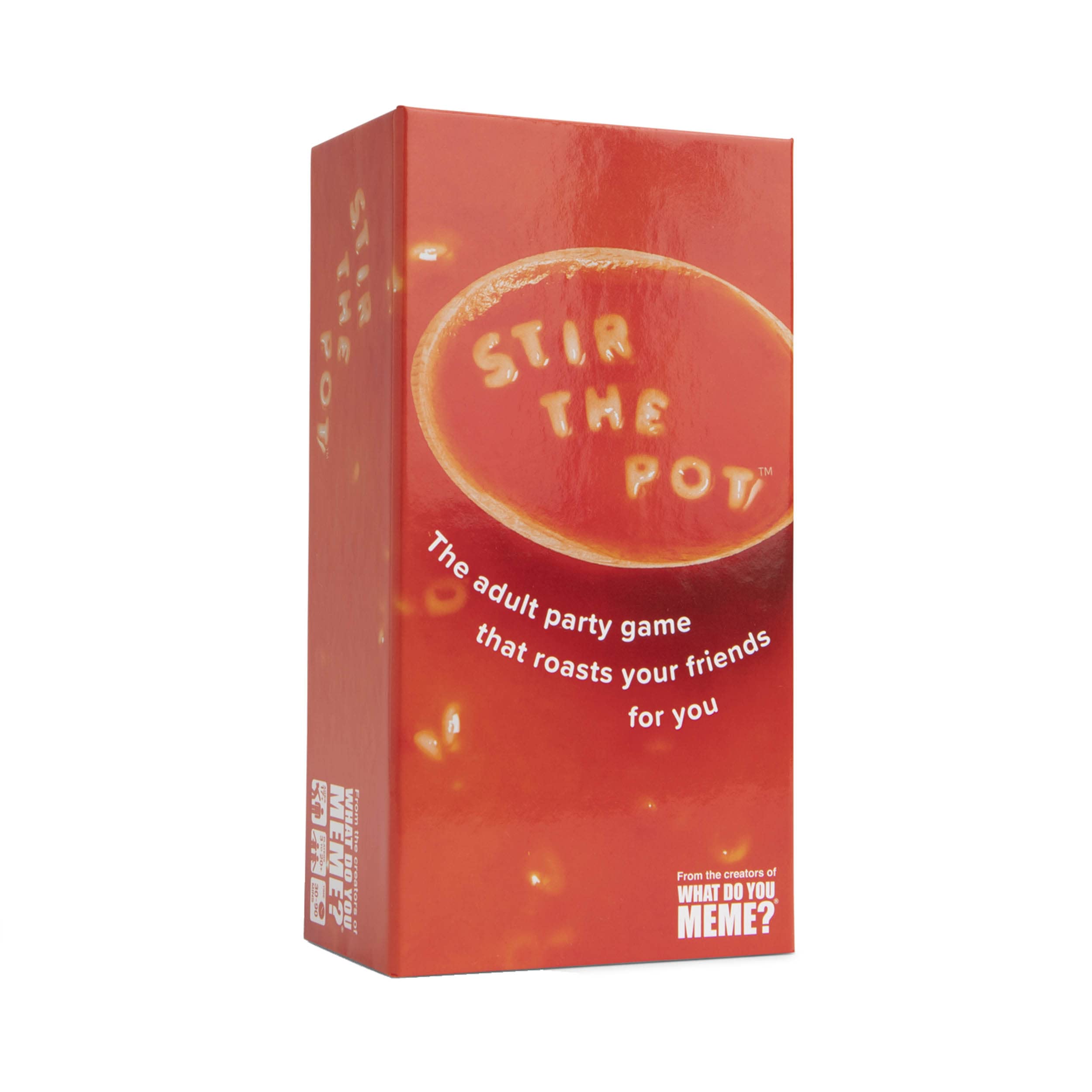 WHAT DO YOU MEME Stir The Pot cards spread for bold party banter
