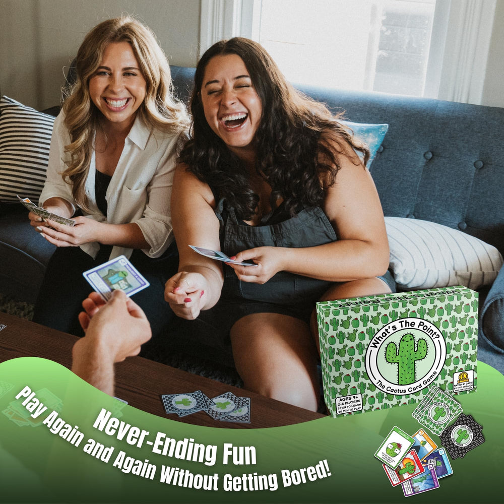 Endless replayability—What's The Point? The Cactus Card Game layouts offer fresh setups for ongoing nights.