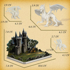 Whatstem gold paint detail adds shimmering accents to painted dragons.