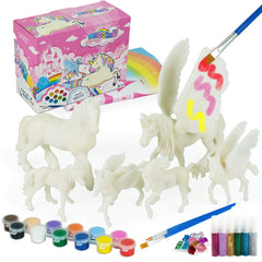Whatstem unicorn kit with six unicorns for kids' art fun