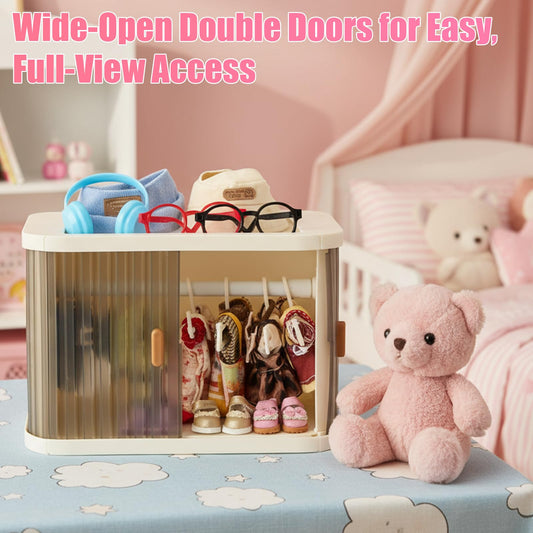 WhelvePoo wardrobe with hanging rod keeping outfits neatly arranged