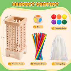 WhimsiPlay beech wood construction with smooth edges for safe play.