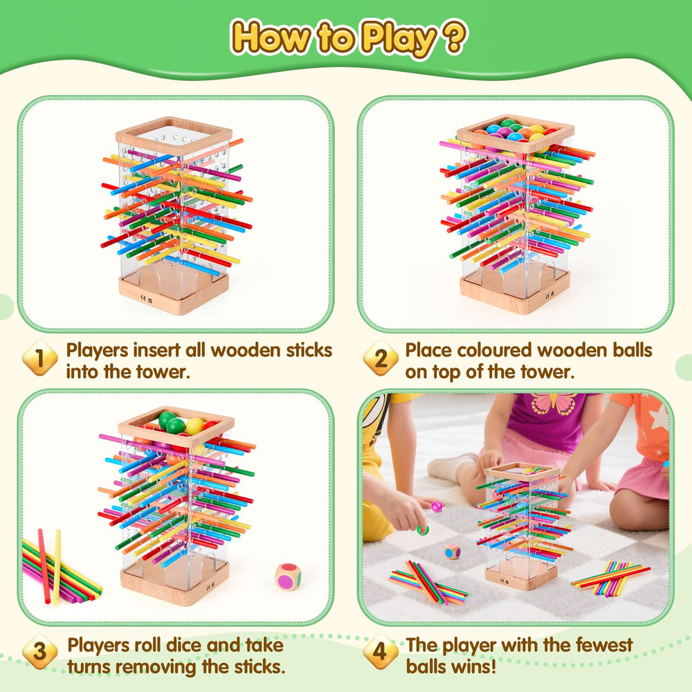 WhimsiPlay fine motor skills toy with wood construction