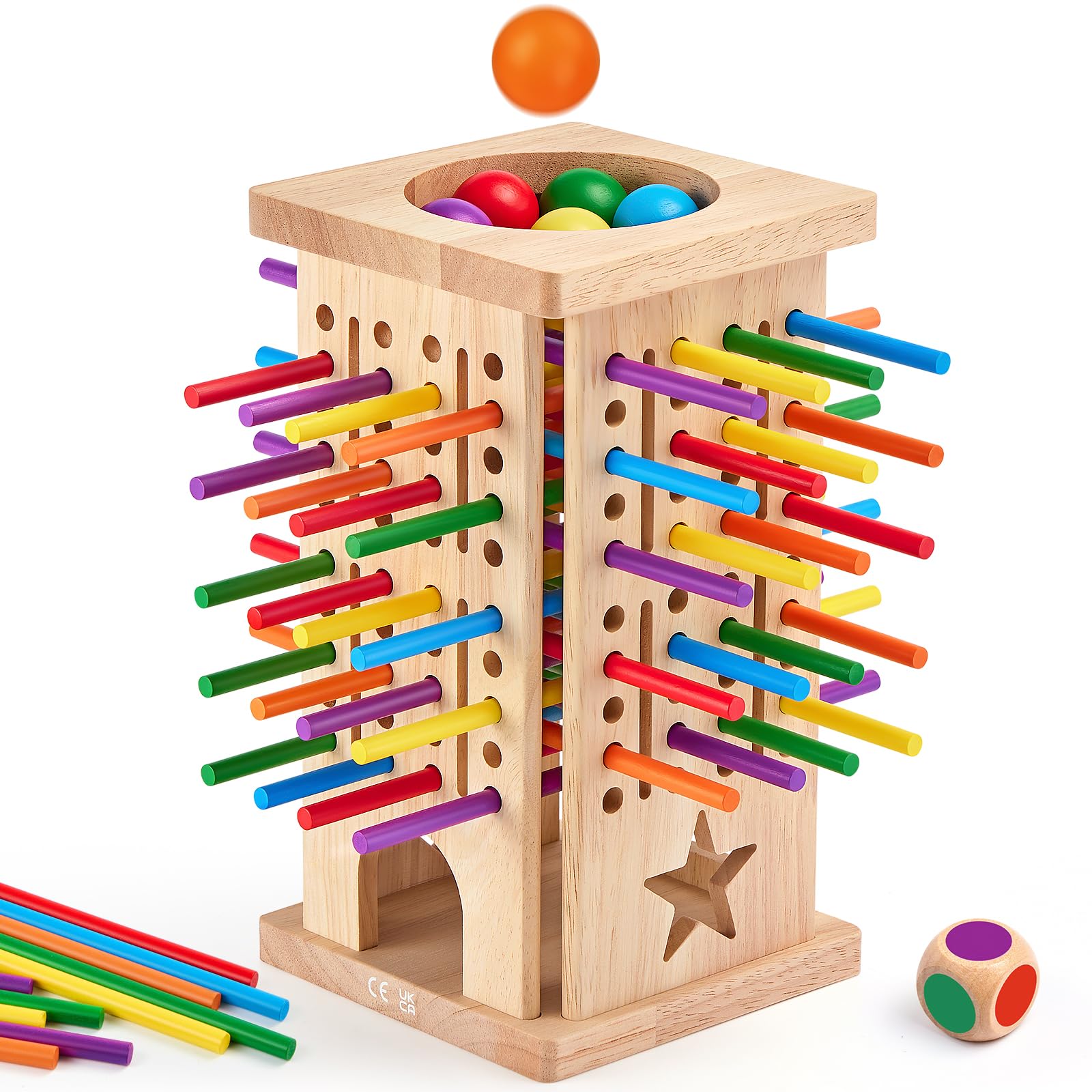 WhimsiPlay decorative wooden toy adds color and charm to a room