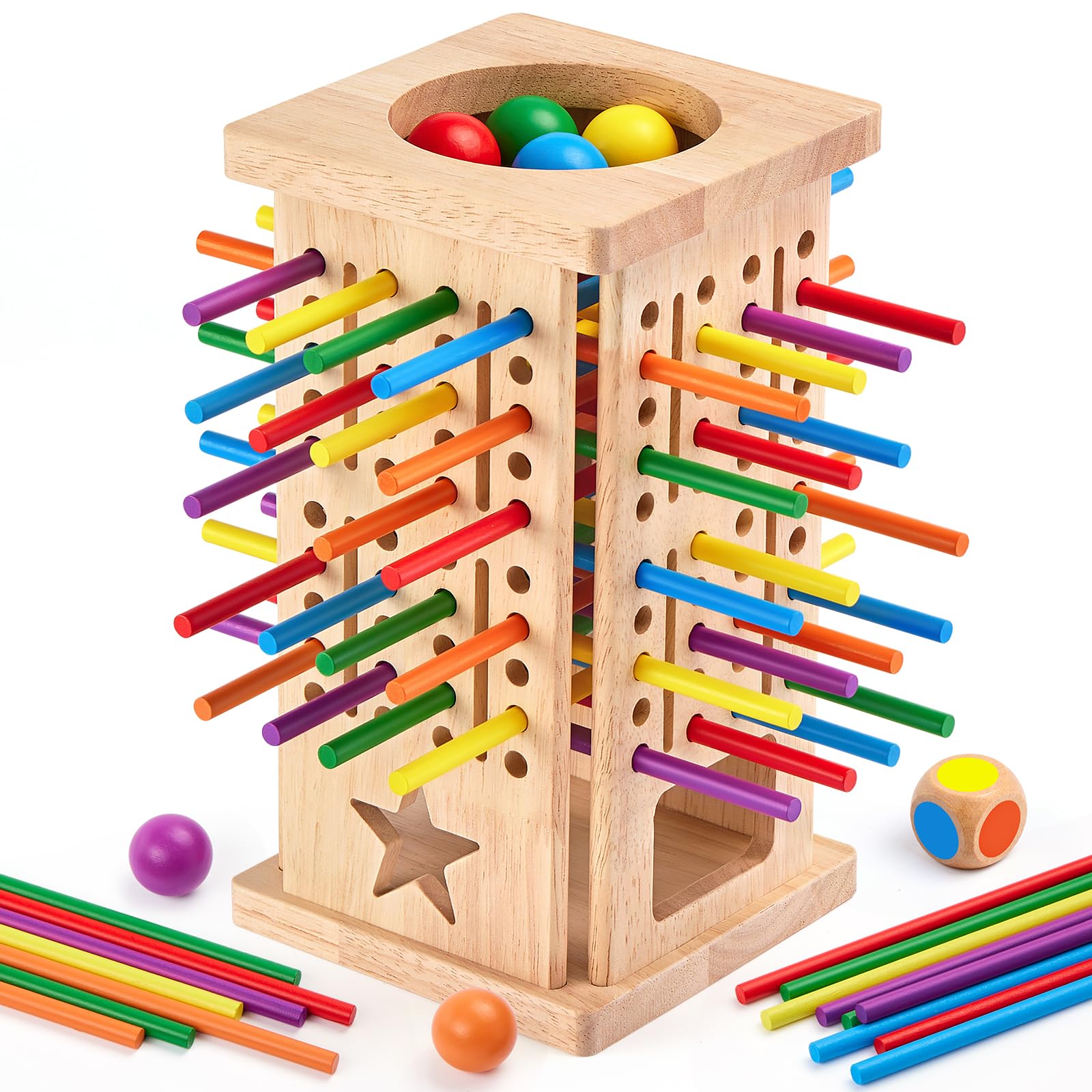 WhimsiPlay Montessori board game setup promotes cooperative play and early math skills