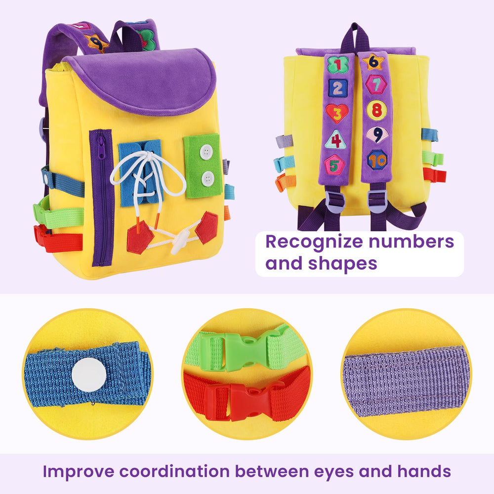 White Dolphin Toys Busy Board shows learning toys that encourage early problem-solving.