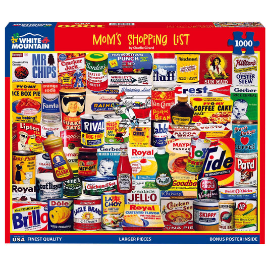 White Mountain 1000-piece large puzzle designed for easy handling.
