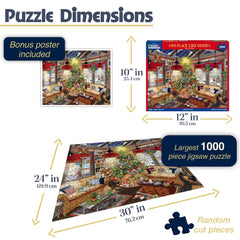 White Mountain 1000-piece puzzle made in USA supports quality craftsmanship.