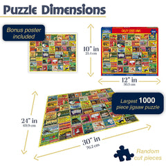 White Mountain 1000-piece puzzle assembly precise cuts for a satisfying fit