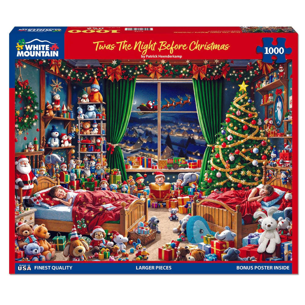 White Mountain large-piece puzzle, easy-to-handle pieces for quick assembly