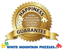White Mountain 1000-piece puzzle made in USA delivers reliable craft.