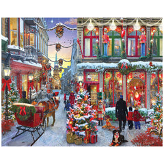 White Mountain 1000-piece puzzle: winter Christmas scene for cozy family evenings