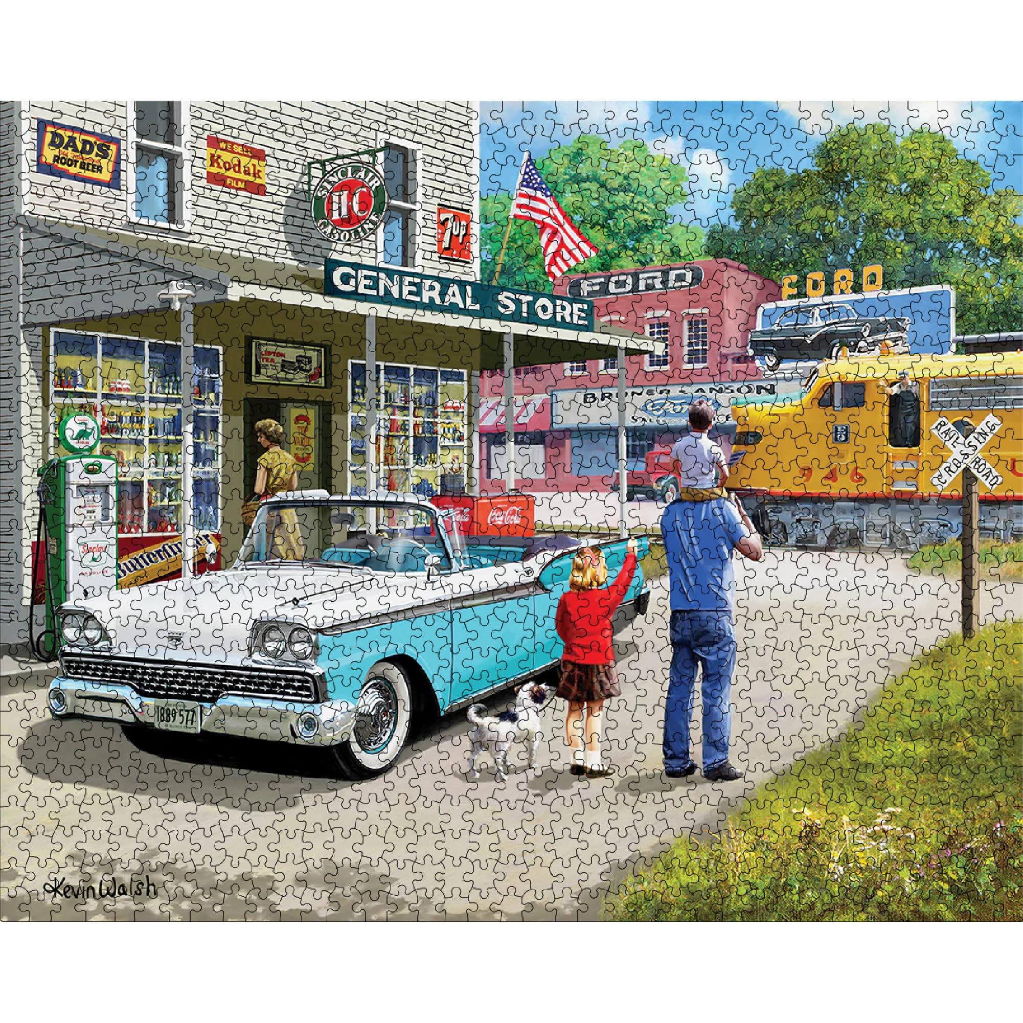 White Mountain American Classics Sinclair gas sign image sparks curiosity and historical exploration during puzzling.