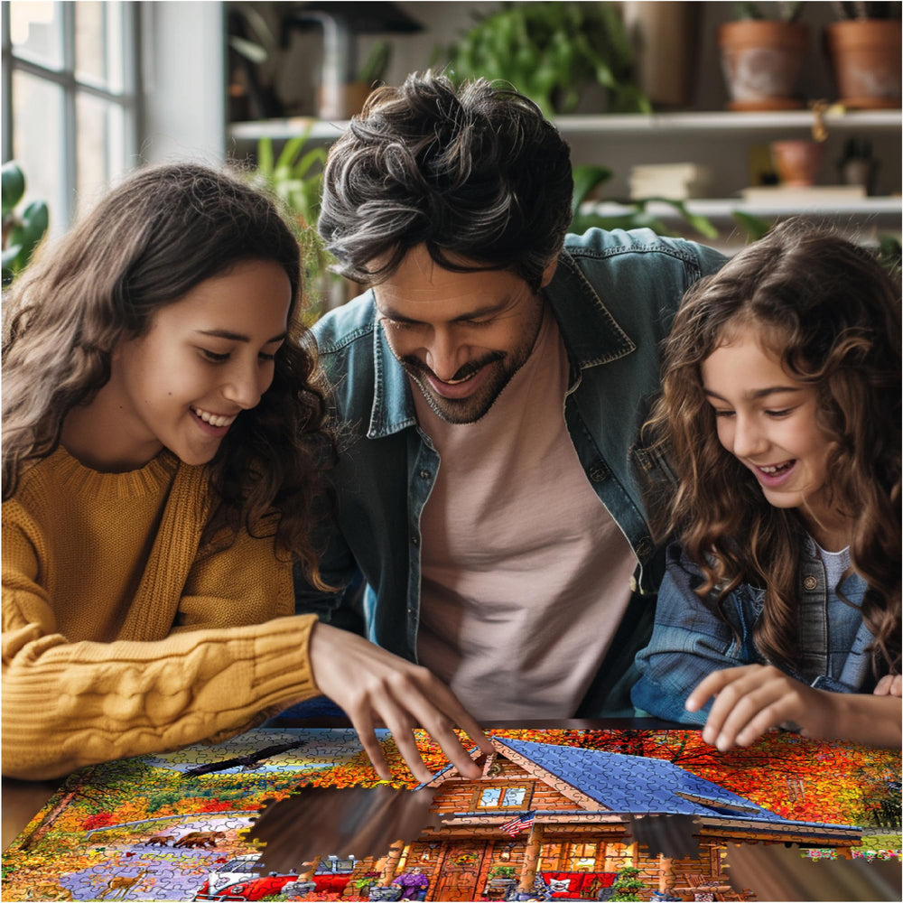 White Mountain American-made puzzle: built to last with precise cuts