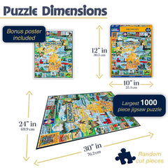 White Mountain Best of Michigan puzzle artwork – vibrant Michigan scenery
