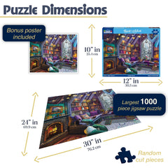 White Mountain Book Nook puzzle includes poster as reference.