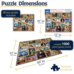 White Mountain Botticelli Masterpiece puzzle shows intricate details for mindful play.
