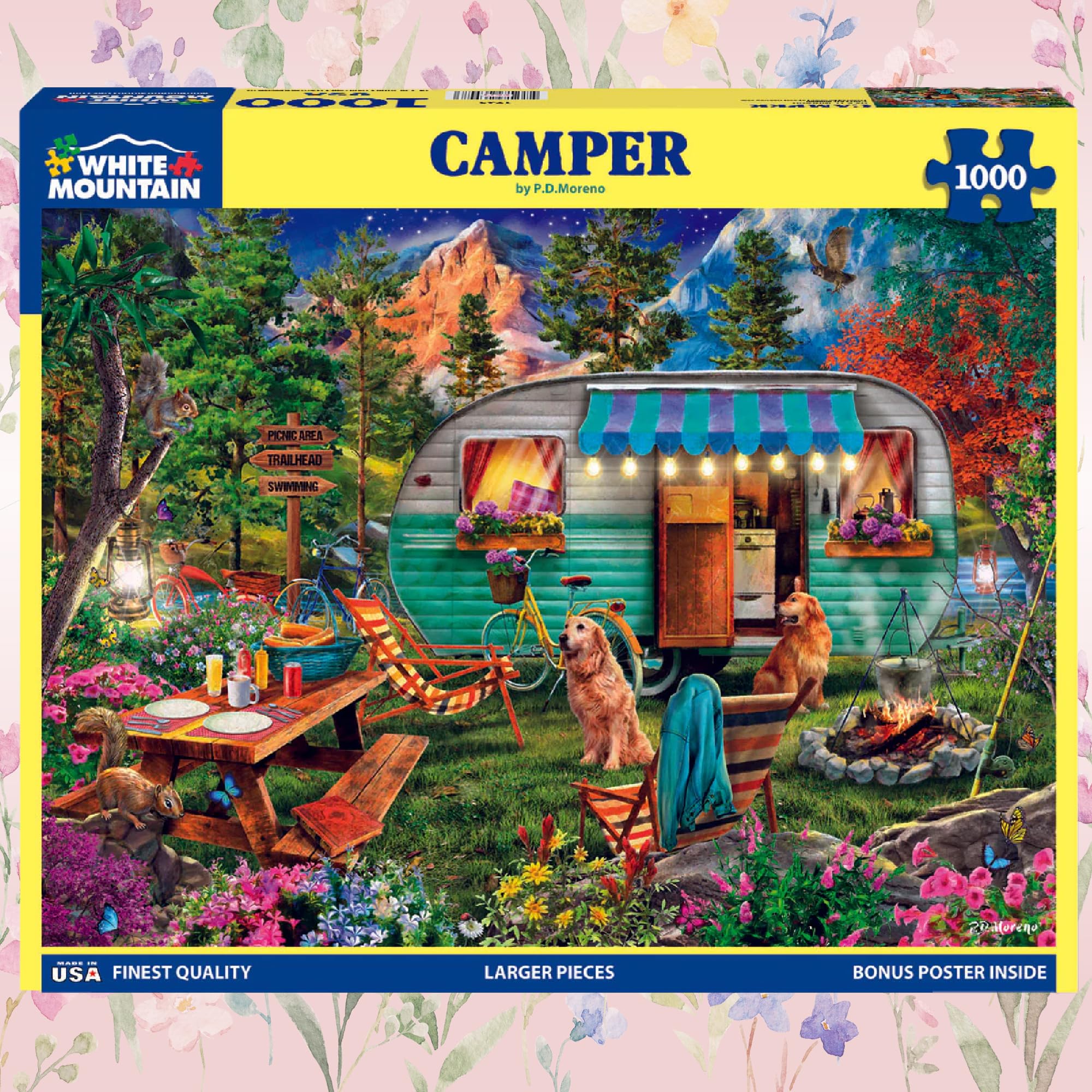 White Mountain Campsite scenery puzzle in action, ideal for cozy evenings.