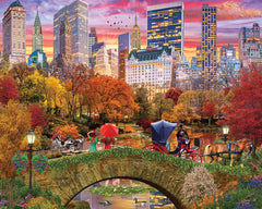 White Mountain central park autumn 1000-piece puzzle for cozy family nights