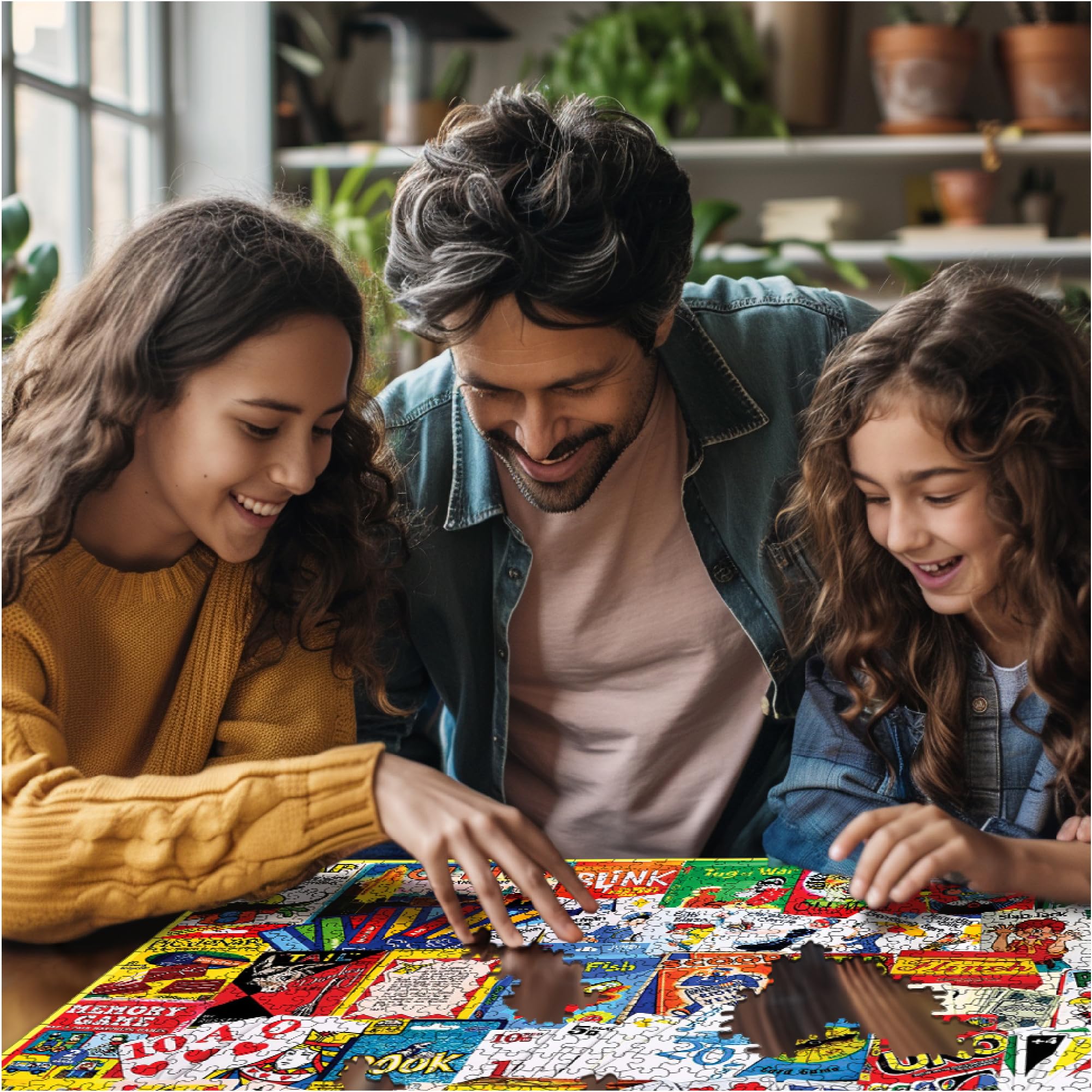 White Mountain Charlie Girard collage art puzzle featuring vibrant, intricate design